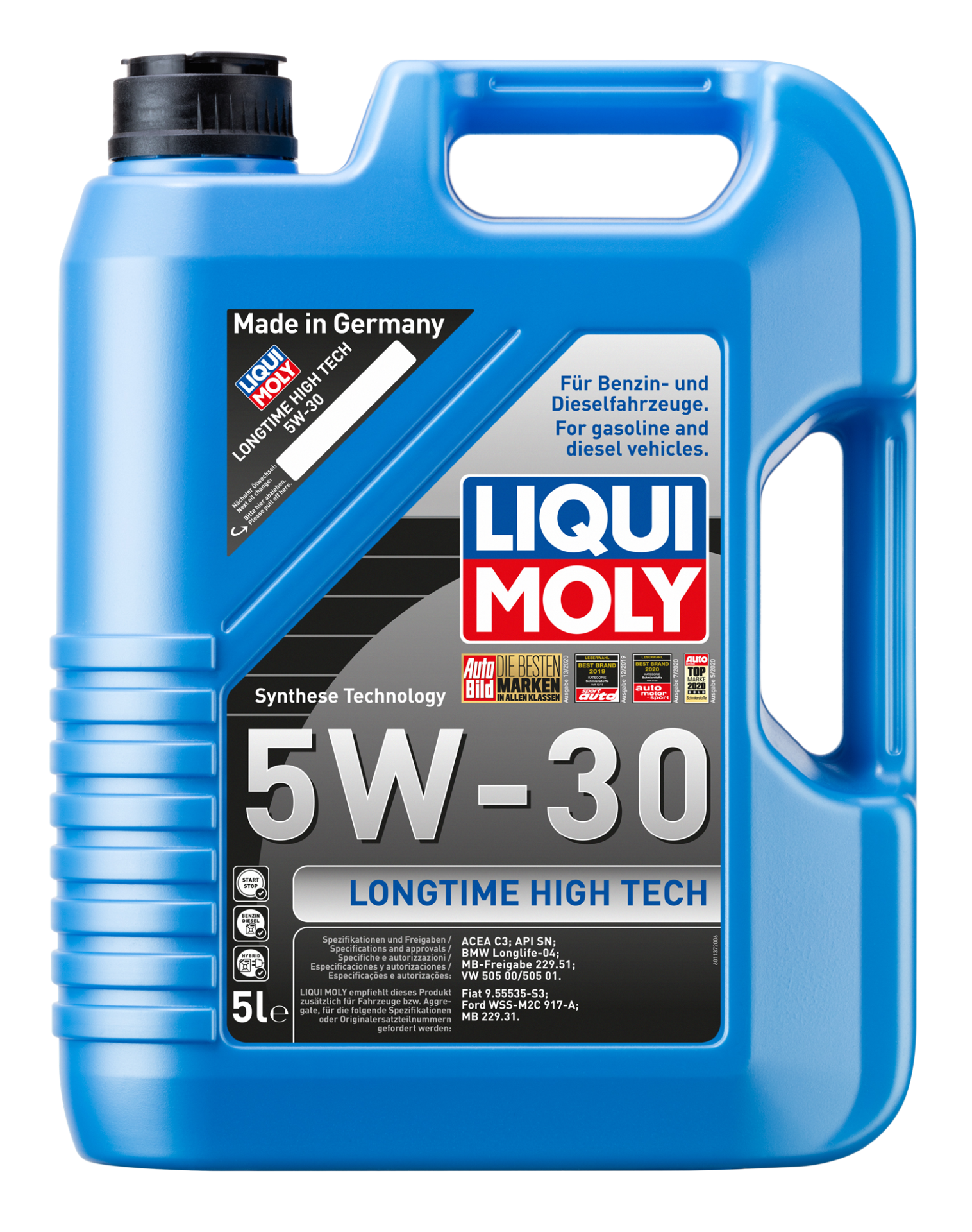 LIQUI MOLY | 5W30 Motor Yağı DPF'li Sentetik LONGTIME HIGH TECH 5 Litre (9507)