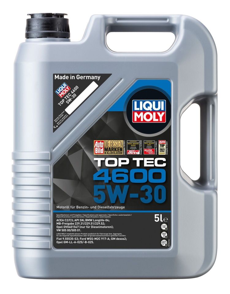 LIQUI MOLY | 5W30 Motor Yağı Tam Sentetik TOP TEC 4600 5 Litre (2316)