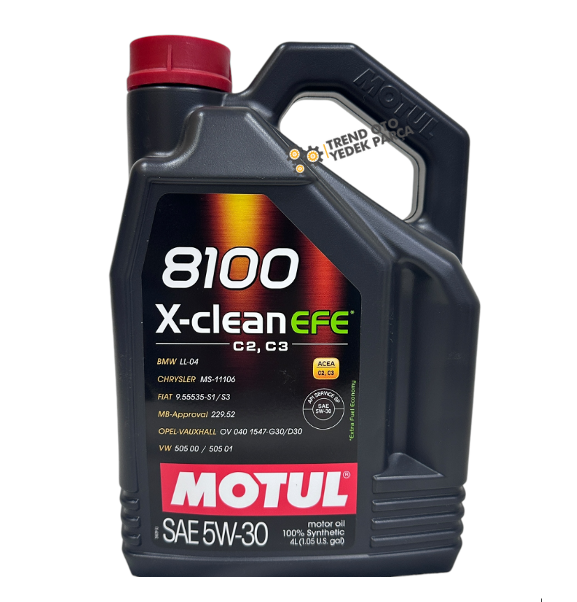 MOTUL | 8100 X-Clean EFE 5W30 Partiküllü Motor Yağı 4LT 305-109171
