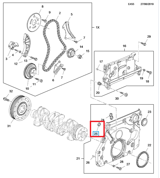 Opel Merıva B Zincir Kapak Contası Küçük 2010-2017 Modeller Arası 1.6 Dizel Motor Orijinal Ürün 55577121