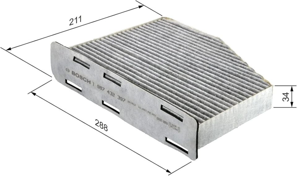 Volkswagen Passat Polen Klima ( Karbonlu ) Filtresi 2010-2014 Modeller Arası Bosch Marka 1987432397