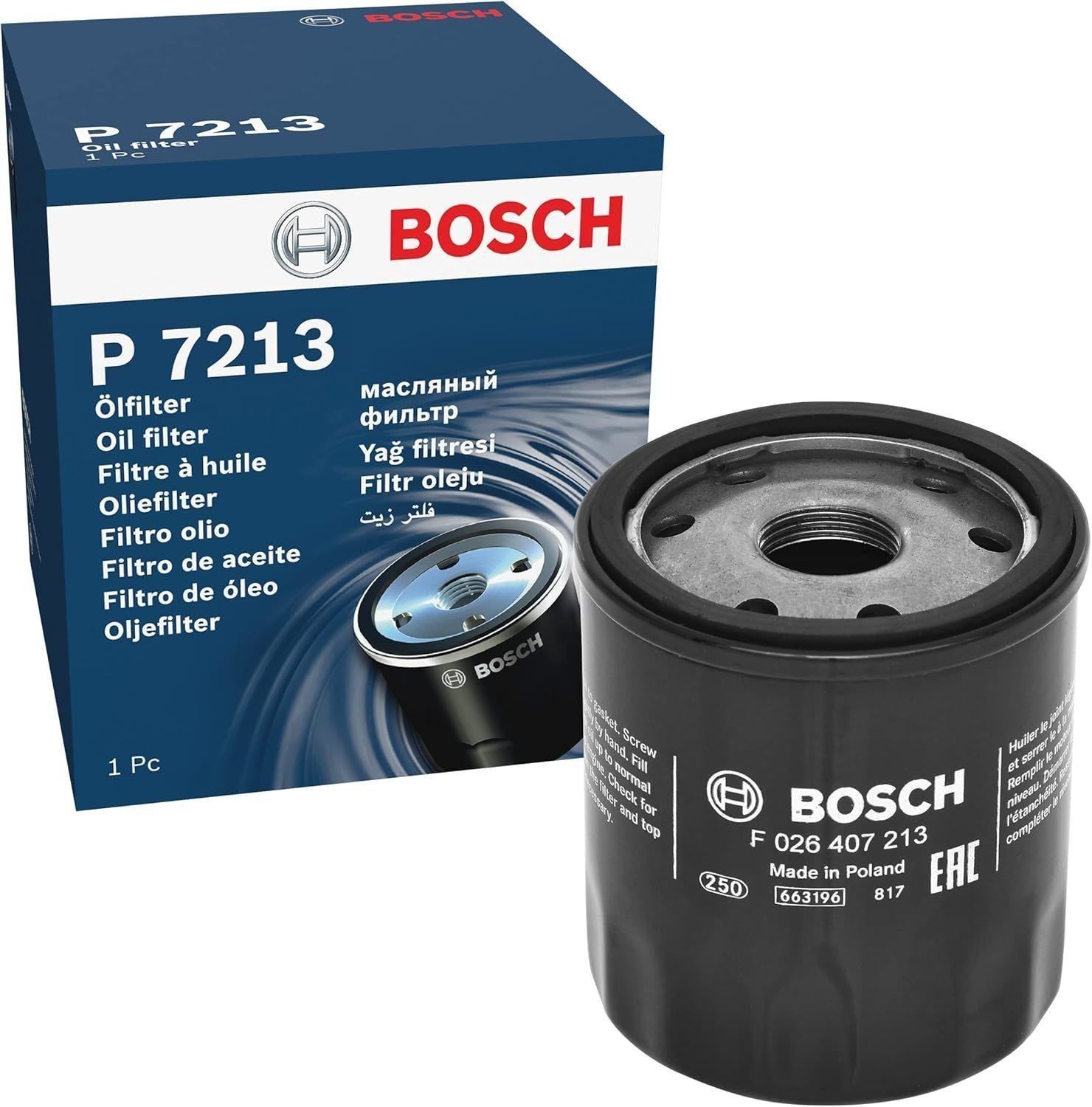 Opel Insıgnıa B Yağ Filtresi 2018-2021  Modeller Arası 1.5 2.0 Turbo Motor Bosch Marka F026407213