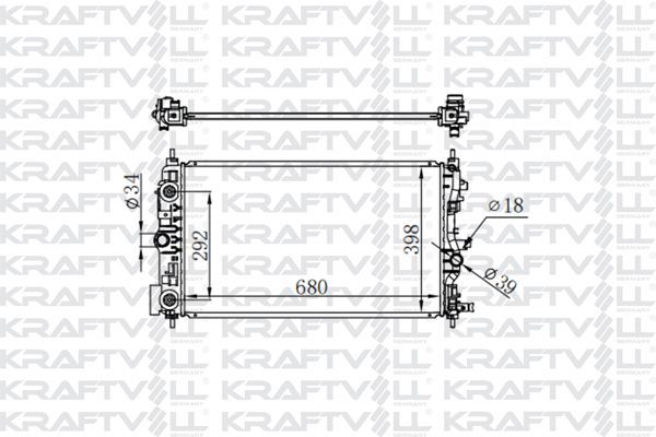 Opel Astra J 1.4 Benzinli Motor Su Radyatörü ( Brazing ) 2010-2021 Modeller Arası Kraftvoll Marka 08040048