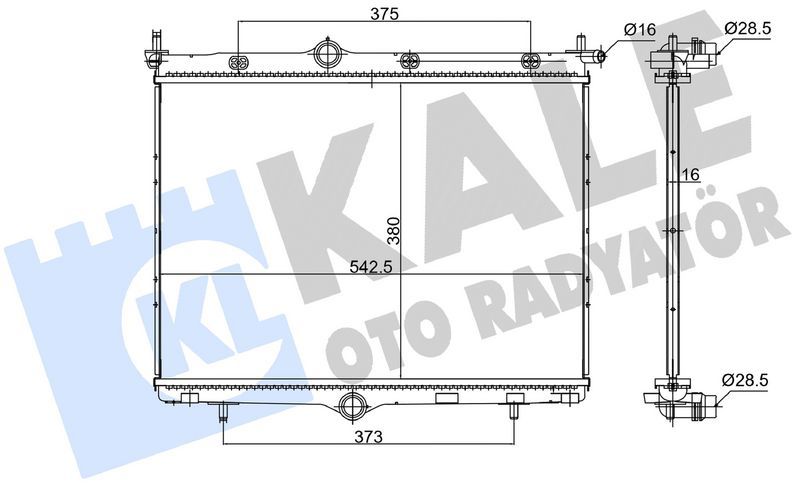 Opel Corsa F 1.2 Benzinli Motor Su Radyatörü ( Brazing ) 2019 Model ve Sonrası Kale Marka 362640